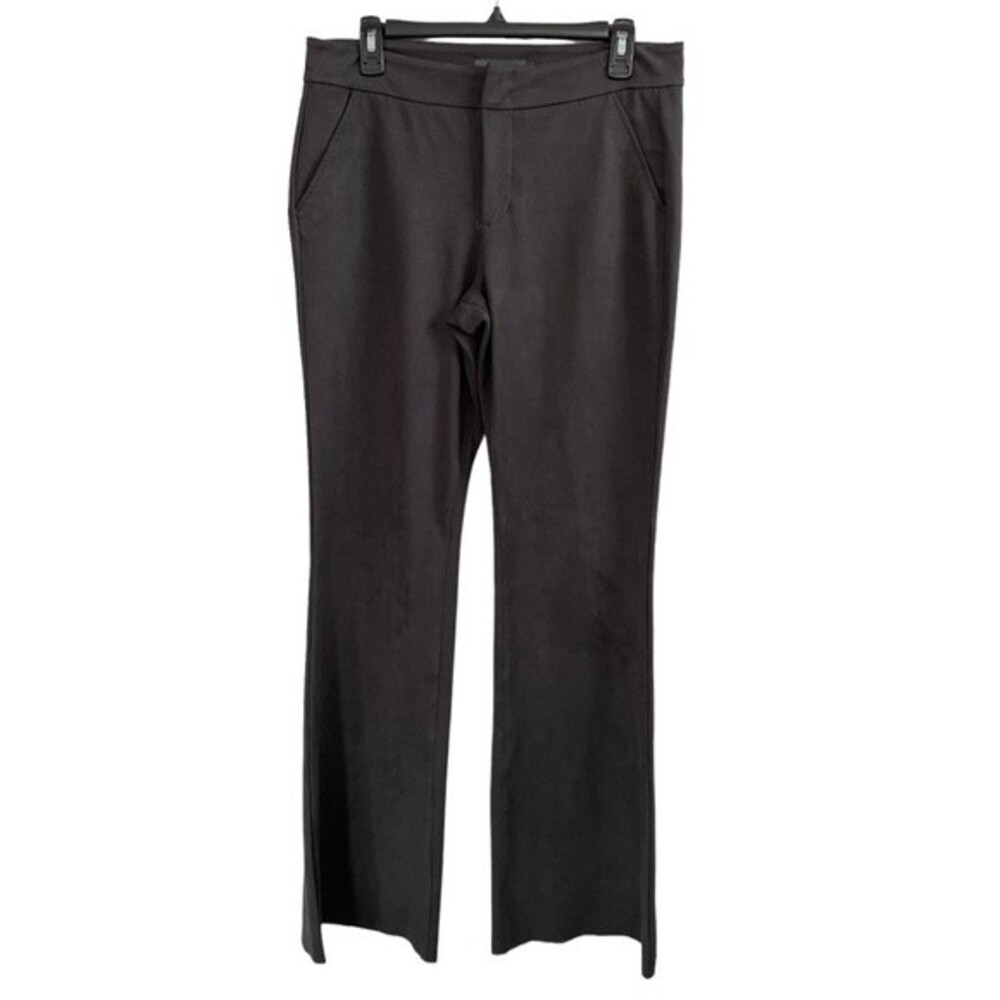 Level 99 Pants Womens Size 30 Long | Faux Suede Trousers Raw‎ Hem Grey